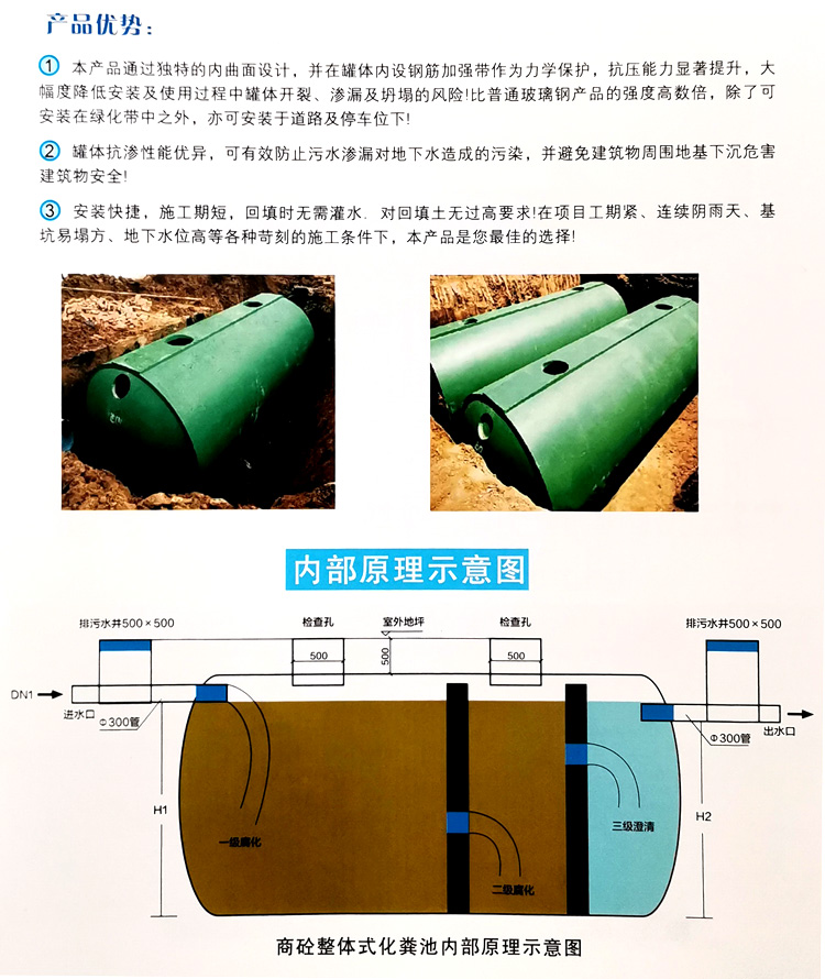 江城玻璃钢化粪池